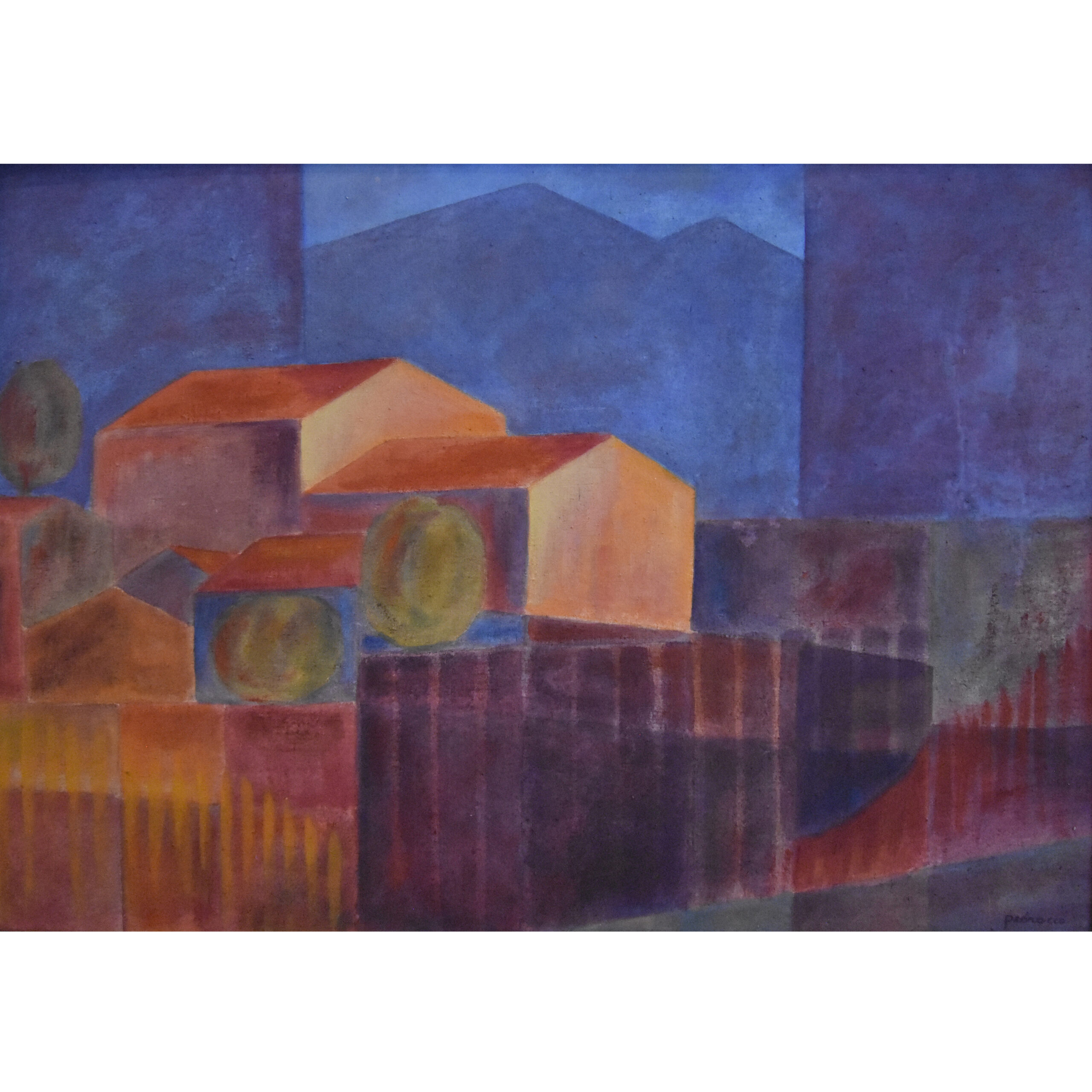 Quadro paesaggio blu:rosso STS per IG - senza cornice